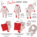 Go to slide 2, Organic Cotton Holiday Matching Family Pajamas, Moose & Mugs
