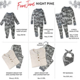 Go to slide 2, Organic Cotton Holiday Matching Family Pajamas, Night Pine