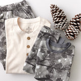 Go to slide 4, Organic Cotton Holiday Matching Family Pajamas, Night Pine
