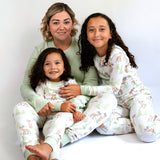 Go to slide 1, Organic Cotton Holiday Matching Family Pajamas, Reindeer Lights