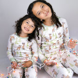 Go to slide 6, Organic Cotton Holiday Matching Family Pajamas, Reindeer Lights