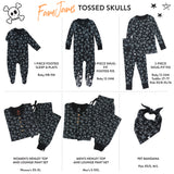 Go to slide 2, Halloween Matching Family Pajamas, Tossed Skulls Black