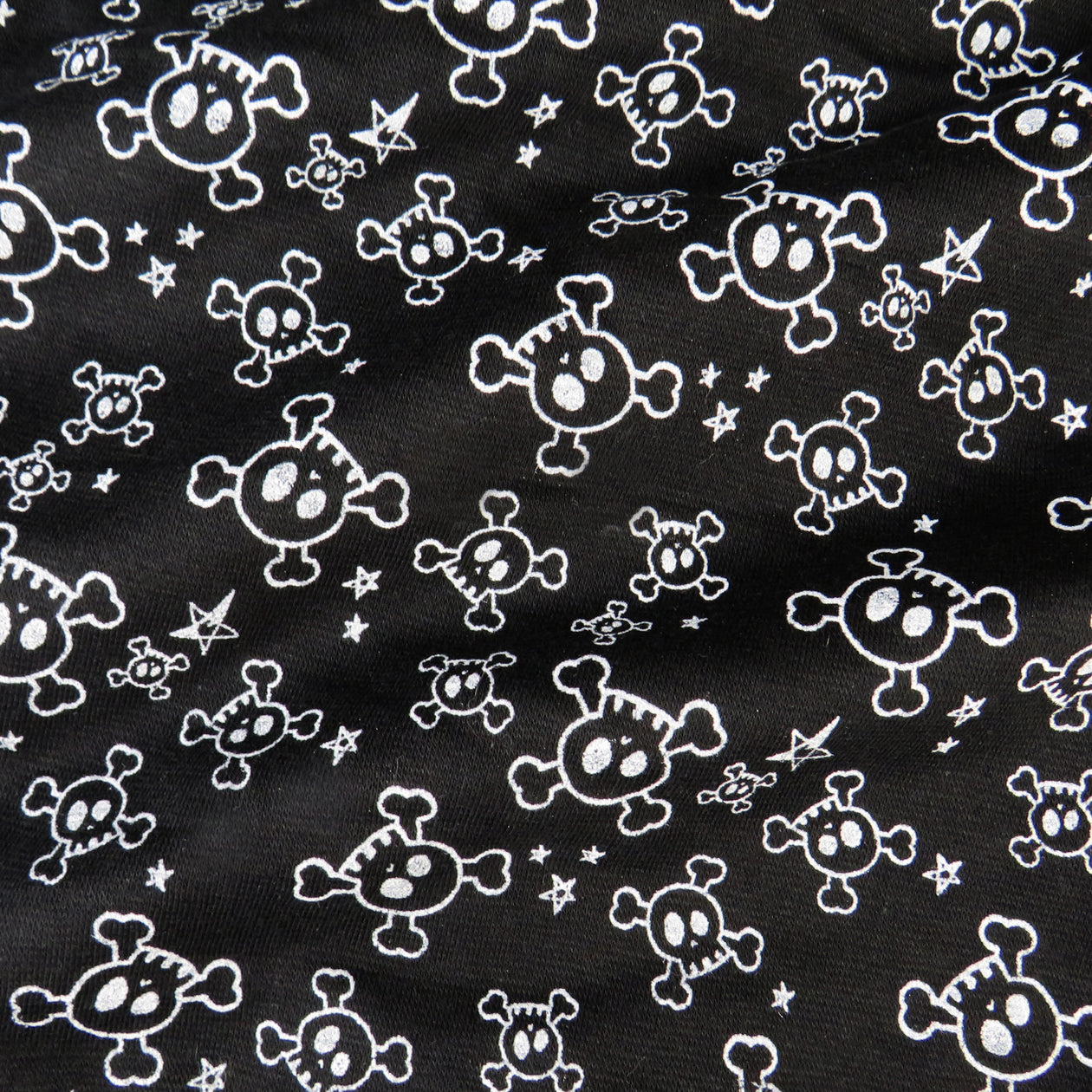 Halloween Matching Family Pajamas, Tossed Skulls Black