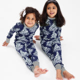 Go to slide 3, Organic Cotton Holiday Matching Family Pajamas, Blizzard Blue