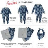 Go to slide 2, Organic Cotton Holiday Matching Family Pajamas, Blizzard Blue
