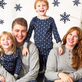 Go to slide 4, Organic Cotton Holiday Matching Family Pajamas, Snowy Night