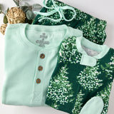 Go to slide 3, Organic Cotton Holiday Matching Family Pajamas, Ever Green