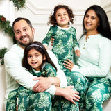 Go to slide 1, Organic Cotton Holiday Matching Family Pajamas, Ever Green