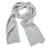 Go to slide 1, Cashmere Knit Scarf, Light Gray Heather