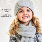 Go to slide 4, Cashmere Knit Scarf, Light Gray Heather