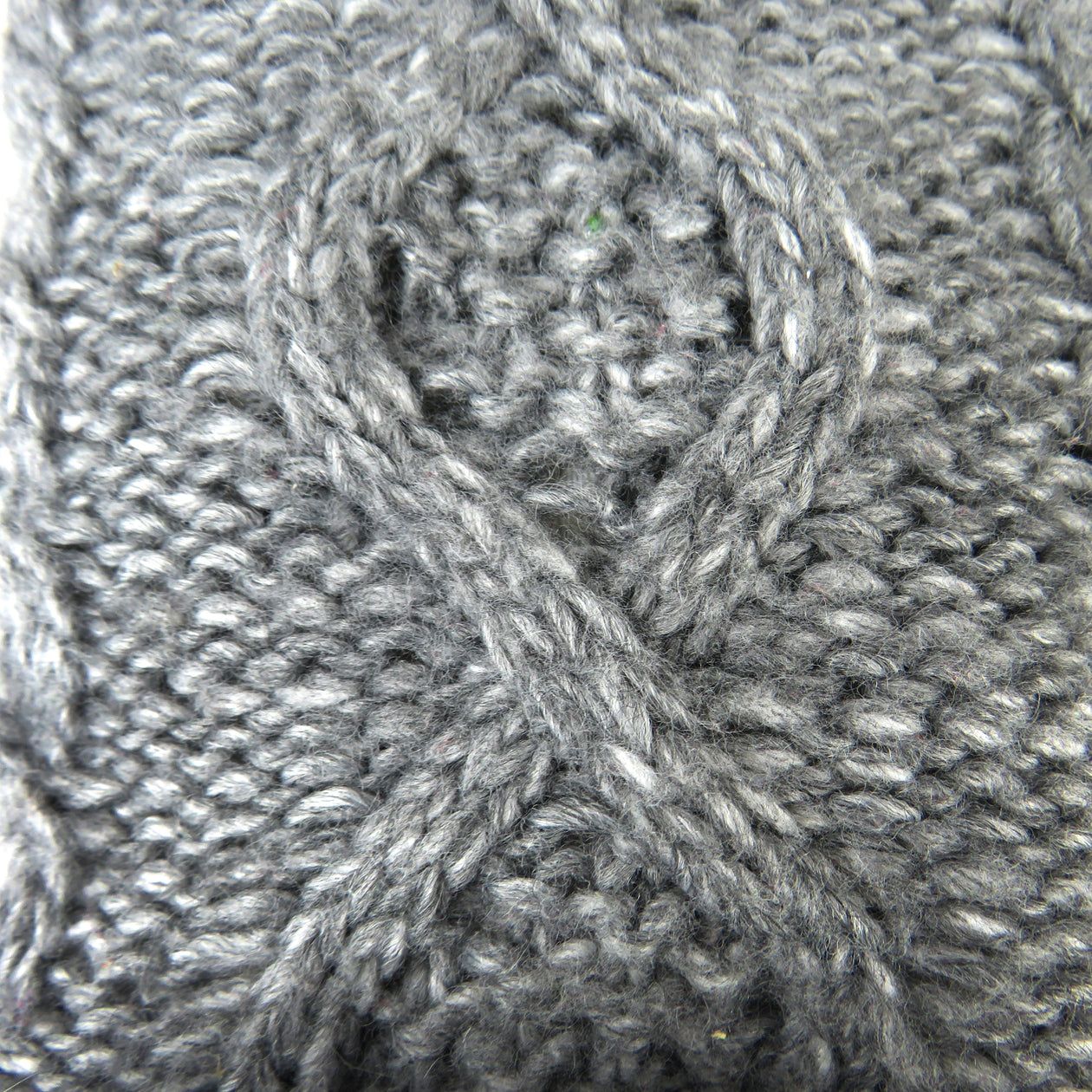 Sherpa Lined Cable Slipper Sock, Marled Heather Grey