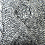 Go to slide 4, Sherpa Lined Cable Slipper Sock, Marled Heather Grey