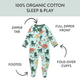 Go to slide 3, Organic Cotton Celebration Pajamas, Dino Mite Athlete Eggs