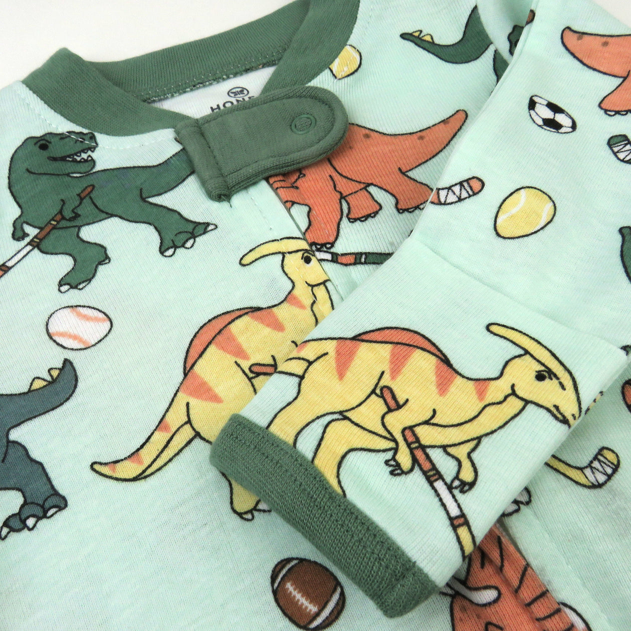 Organic Cotton Celebration Pajamas, Dino Mite Athlete Eggs