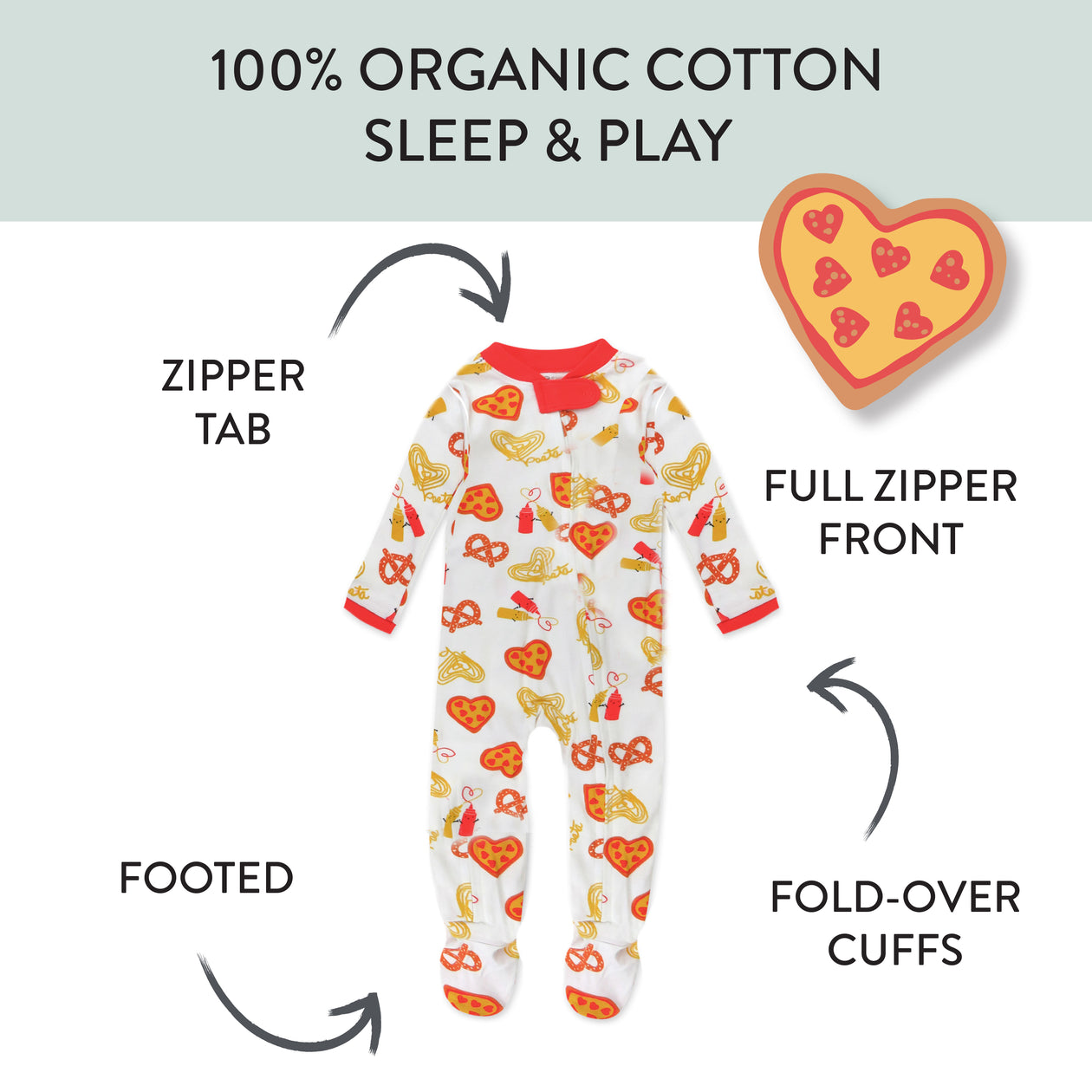 Organic Cotton Celebration Pajamas, Junk Food Lover