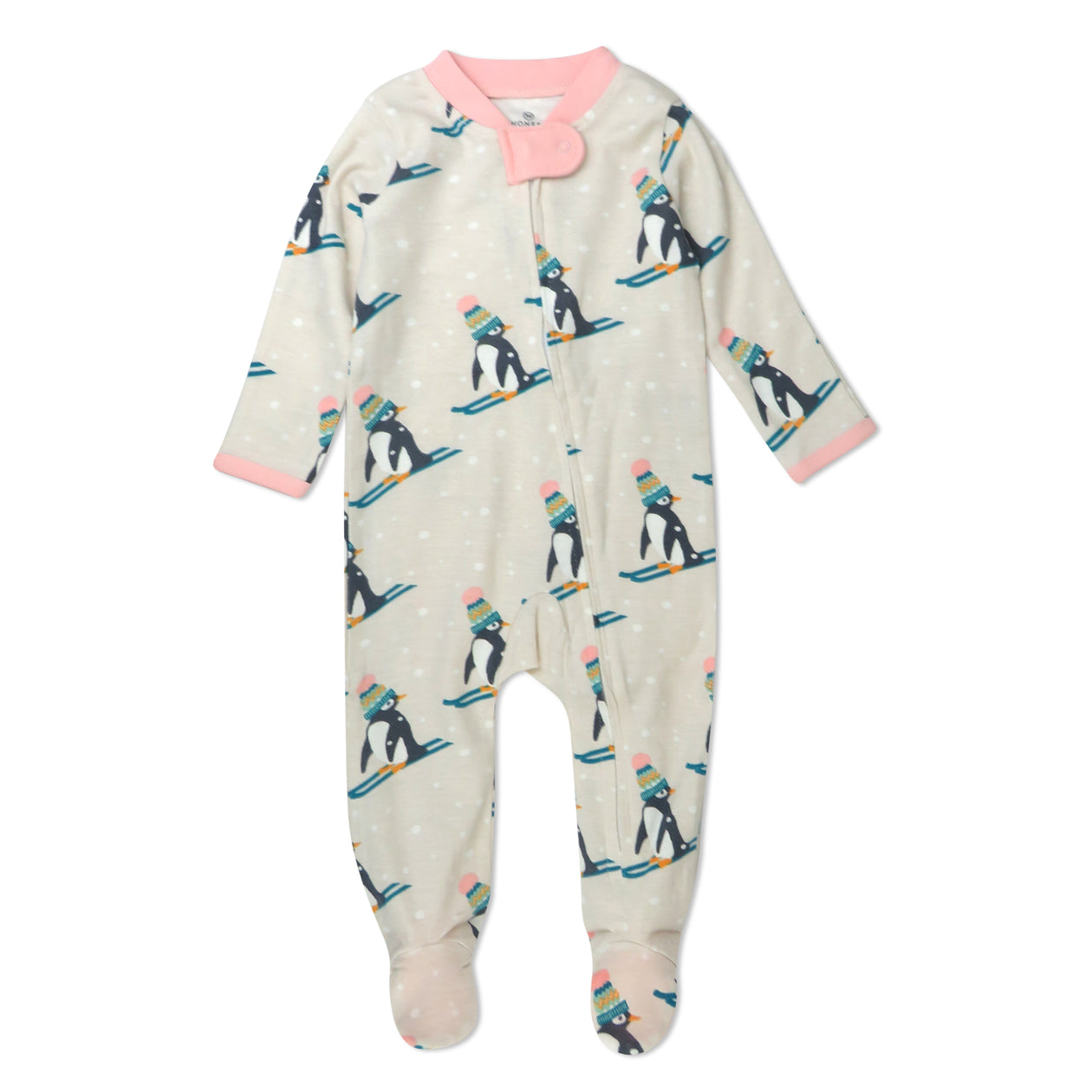 Organic Cotton Holiday Pajamas, Penguin Dash
