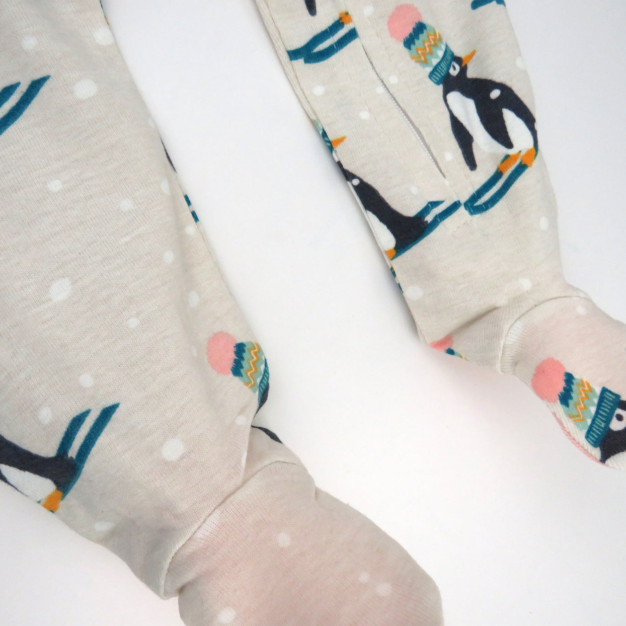 Organic Cotton Holiday Pajamas, Penguin Dash