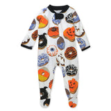 Go to slide 2, Organic Cotton Fun Foods Pajamas For Babies & Toddlers, Spoo-oo-keey Donuts
