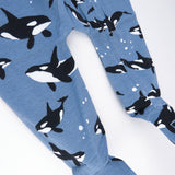 Go to slide 3, Organic Cotton Boys Pajamas For Babies & Toddlers, Whales
