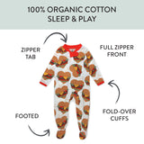 Go to slide 3, Organic Cotton Fun Foods Pajamas For Babies & Toddlers, Love At First Bite