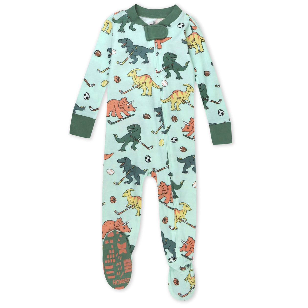 Organic Cotton Celebration Pajamas, Dino Mite Athlete Eggs