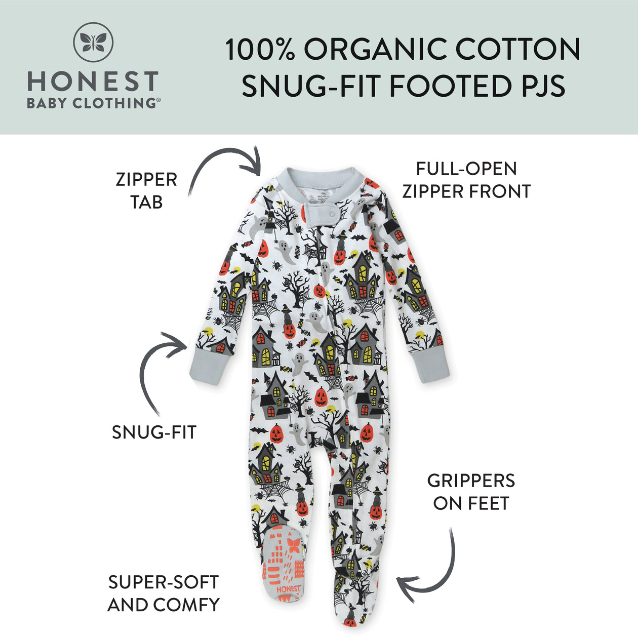 Organic Cotton Celebration Pajamas, Haunted House