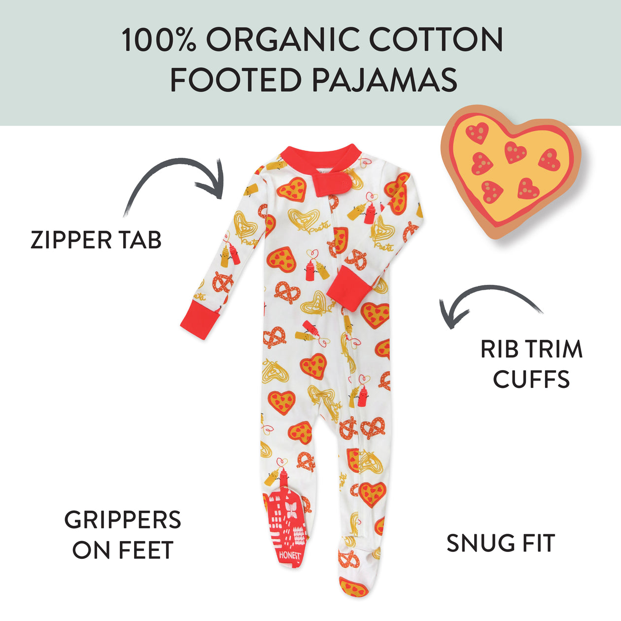 Organic Cotton Celebration Pajamas, Junk Food Lover
