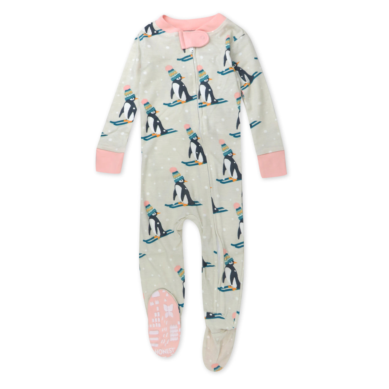 Organic Cotton Holiday Pajamas, Penguin Dash