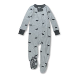 Go to slide 1, Organic Cotton Snug-Fit Footed Pajamas, Scotty Dog Light Heather Gray