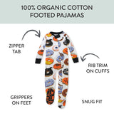 Go to slide 8, Organic Cotton Fun Foods Pajamas For Babies & Toddlers, Spoo-oo-keey Donuts