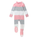 Go to slide 1, Organic Cotton Girls Pajamas For Babies & Toddlers, Jumbo Stripe Petal Pink