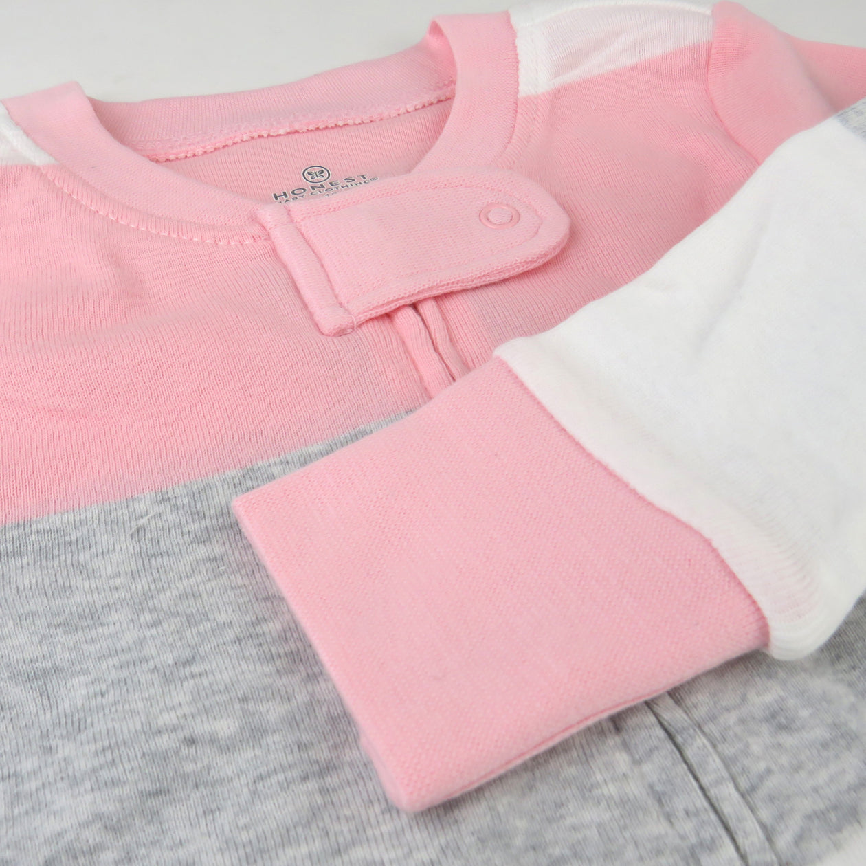 Organic Cotton Girls Pajamas For Babies & Toddlers, Jumbo Stripe Petal Pink