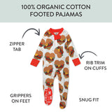 Go to slide 9, Organic Cotton Fun Foods Pajamas For Babies & Toddlers, Love At First Bite