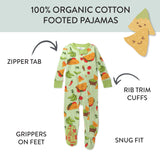 Go to slide 10, Organic Cotton Fun Foods Pajamas, Taco Time