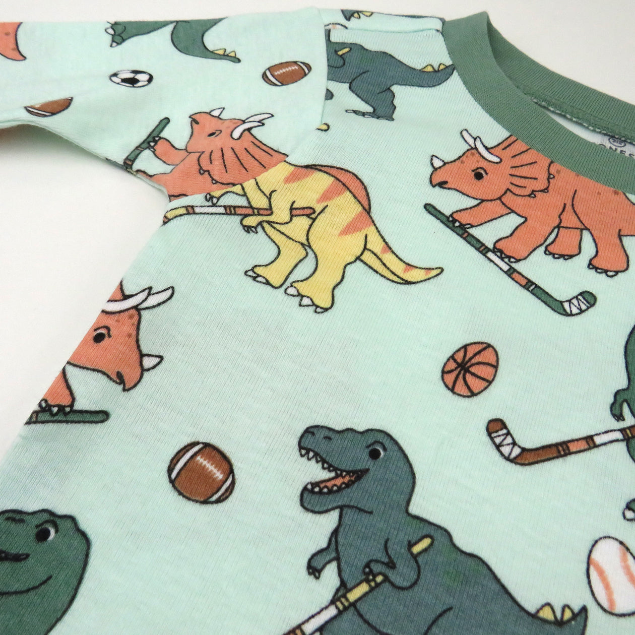 Organic Cotton Celebration Pajamas, Dino Mite Athlete Eggs