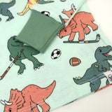Go to slide 16, Organic Cotton Celebration Pajamas, Dino Mite Athlete Eggs