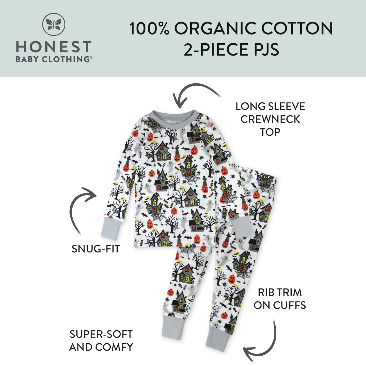 Organic Cotton Celebration Pajamas, Haunted House