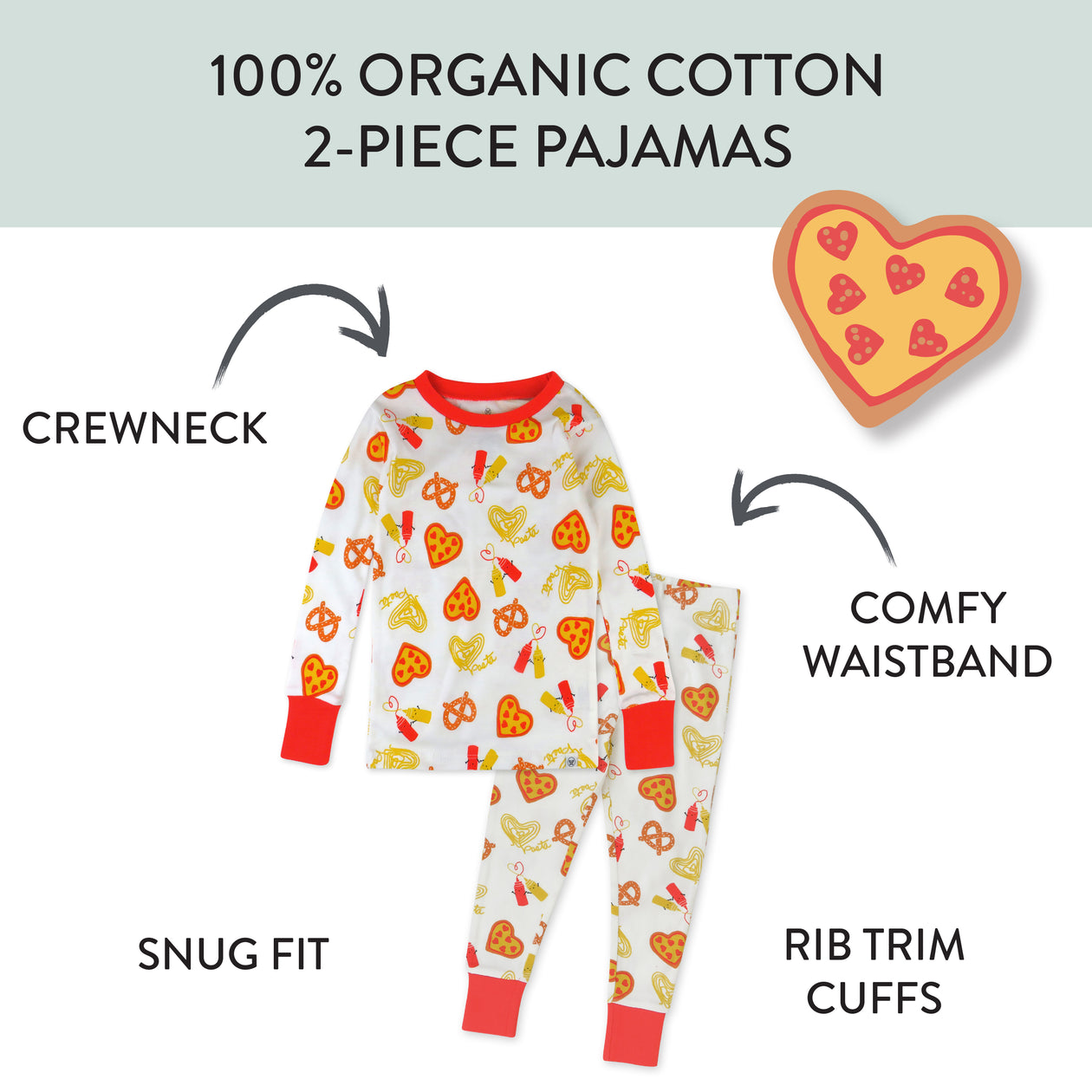 Organic Cotton Celebration Pajamas, Junk Food Lover