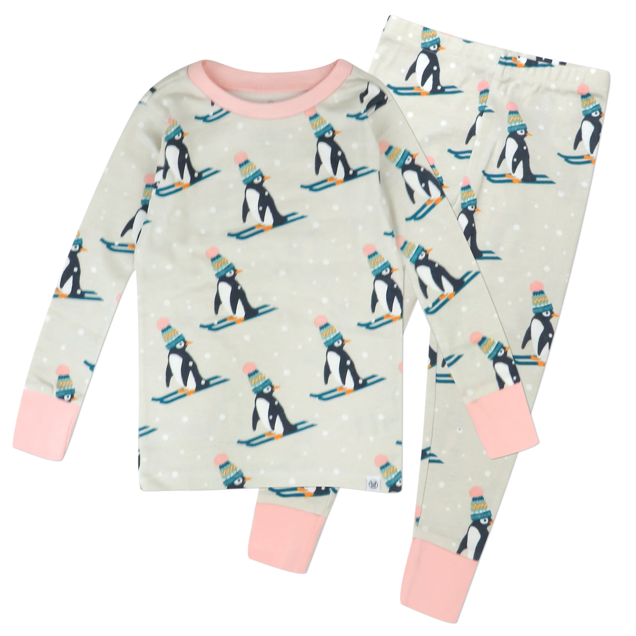 Organic Cotton Holiday Pajamas, Penguin Dash