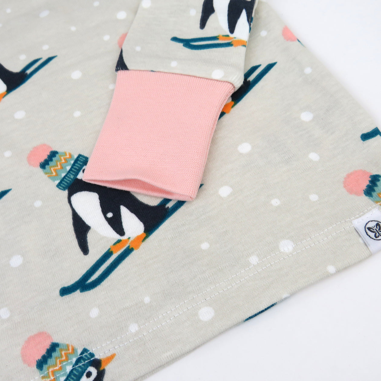 Organic Cotton Holiday Pajamas, Penguin Dash