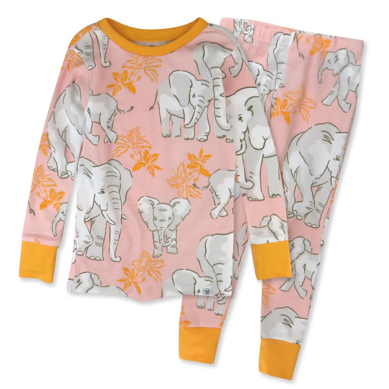 Organic Cotton Girls Pajamas For Babies & Toddlers, Elephant