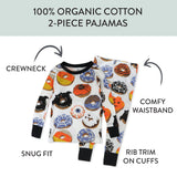 Go to slide 13, Organic Cotton Fun Foods Pajamas For Babies & Toddlers, Spoo-oo-keey Donuts