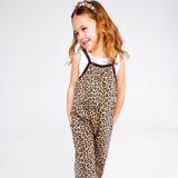 Go to slide 1, Toddler 3-Piece Organic Cotton Strappy Romper, Tank Top, and Headband Set, Cheetah