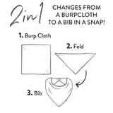 Go to slide 8, Multipack Organic Cotton Reversible Bandana Bibs