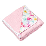 Go to slide 2, Organic Cotton Hand-Quilted Blanket, Rose Blossom