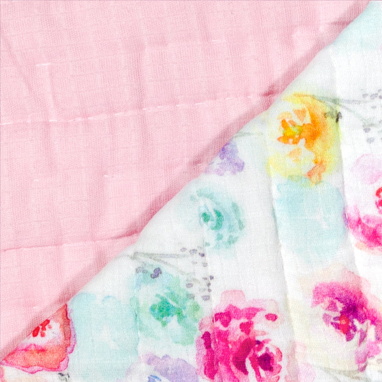 Organic Cotton Hand-Quilted Blanket, Rose Blossom