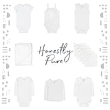 Go to slide 8, 5-Pack Honestly Pure Organic Cotton Short Sleeve Bodysuits, Bright White