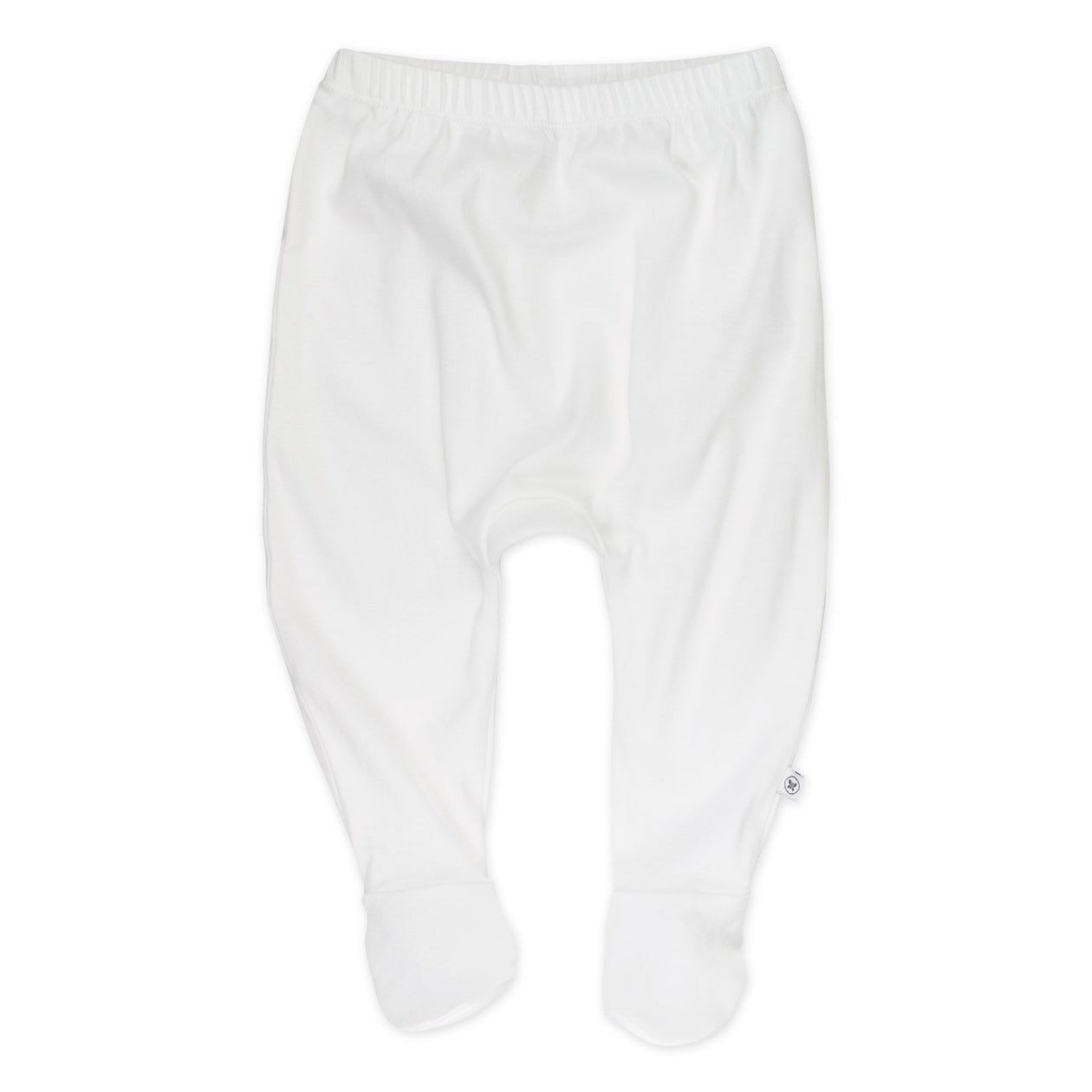 3-Pack Organic Cotton Footed Harem Pants, Bright White