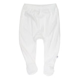 Go to slide 2, 3-Pack Organic Cotton Footed Harem Pants, Bright White