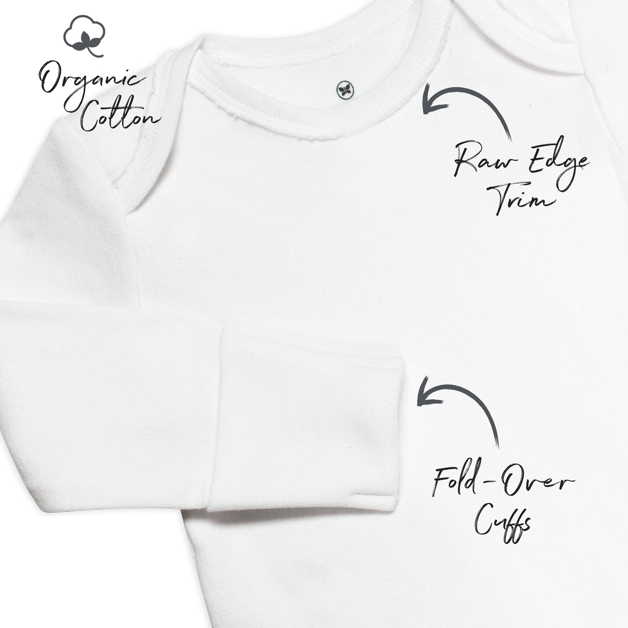 2-Pack Organic Cotton Sleeper Gowns, Bright White
